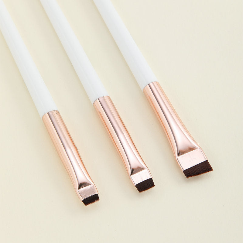 Black Plastic Handle Eyeliner Brush with Oblique Head for Precise Makeup - Teleplus blade eyeliner brush fine oblique