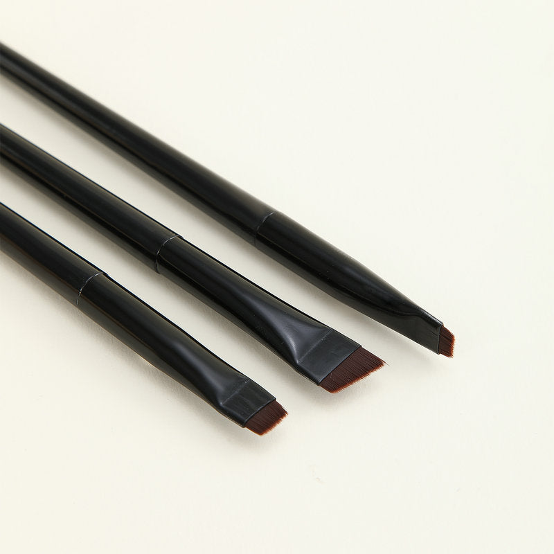 Black Plastic Handle Eyeliner Brush with Oblique Head for Precise Makeup - Teleplus blade eyeliner brush fine oblique