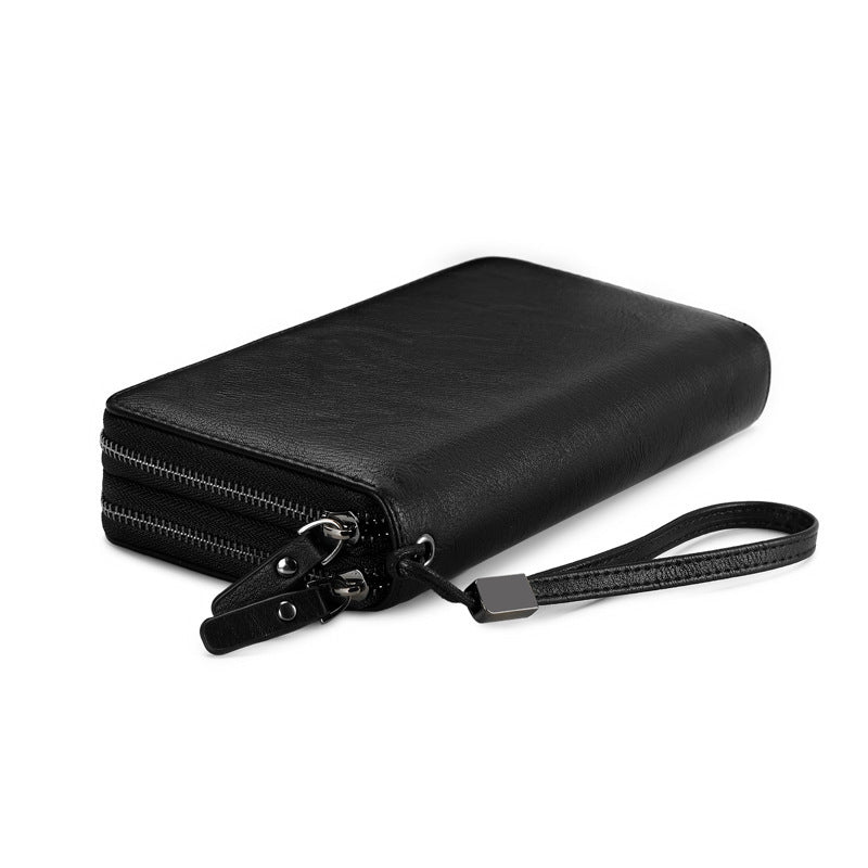 Black PU Leather Anti-Theft Card Holder Suitcase with Multiple Compartments - Teleplus anti-theft card holder teleplus