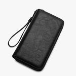 Black PU Leather Anti-Theft Card Holder Suitcase with Multiple Compartments - Teleplus anti-theft card holder teleplus