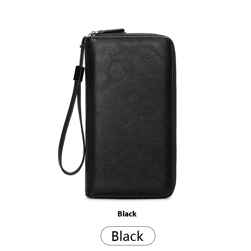 Black PU Leather Anti-Theft Card Holder Suitcase with Multiple Compartments - Teleplus anti-theft card holder teleplus