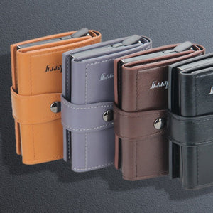 Black PU Leather Clip Card Holder with Money and Photo Slots for the United States - Men’s Snap Clip: Your Wallet’s New