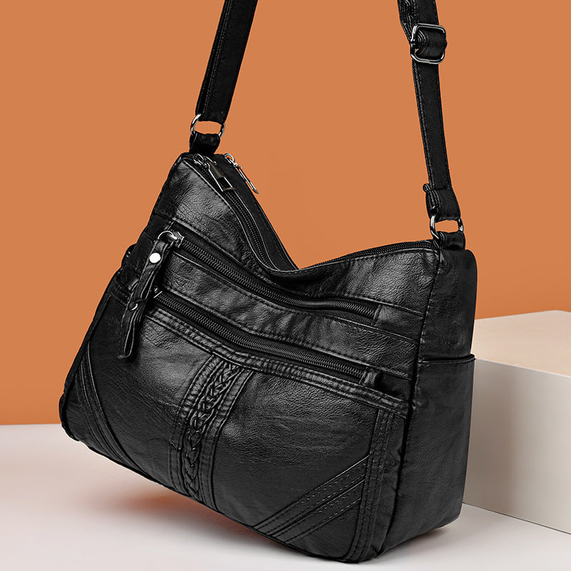 Black Red Brown Urban Simple Shoulder Messenger Bag for Women - Teleplus Fashion fashion simple shoulder messenger bag