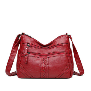 Black Red Brown Urban Simple Shoulder Messenger Bag for Women - Teleplus Fashion fashion simple shoulder messenger bag