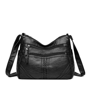 Black Red Brown Urban Simple Shoulder Messenger Bag for Women - Teleplus Fashion fashion simple shoulder messenger bag
