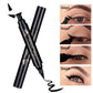 Black Seal Eyeliner 2-in-1 Double-Headed Triangle for Universal Skin - Teleplus triangle seal eyeliner double-headed