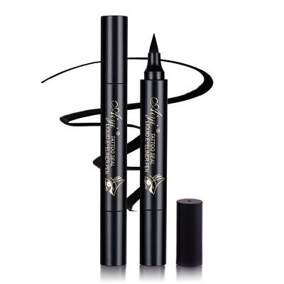 Black Seal Eyeliner 2-in-1 Double-Headed Triangle for Universal Skin - Teleplus triangle seal eyeliner double-headed