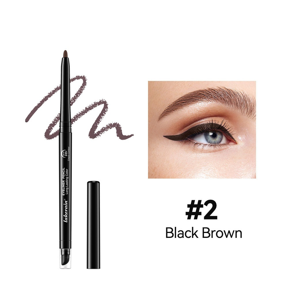 Black Silky Easy Long Lasting Color Eyeliner Set with Bloom Heads - Teleplus eyeliner silky easy color long lasting