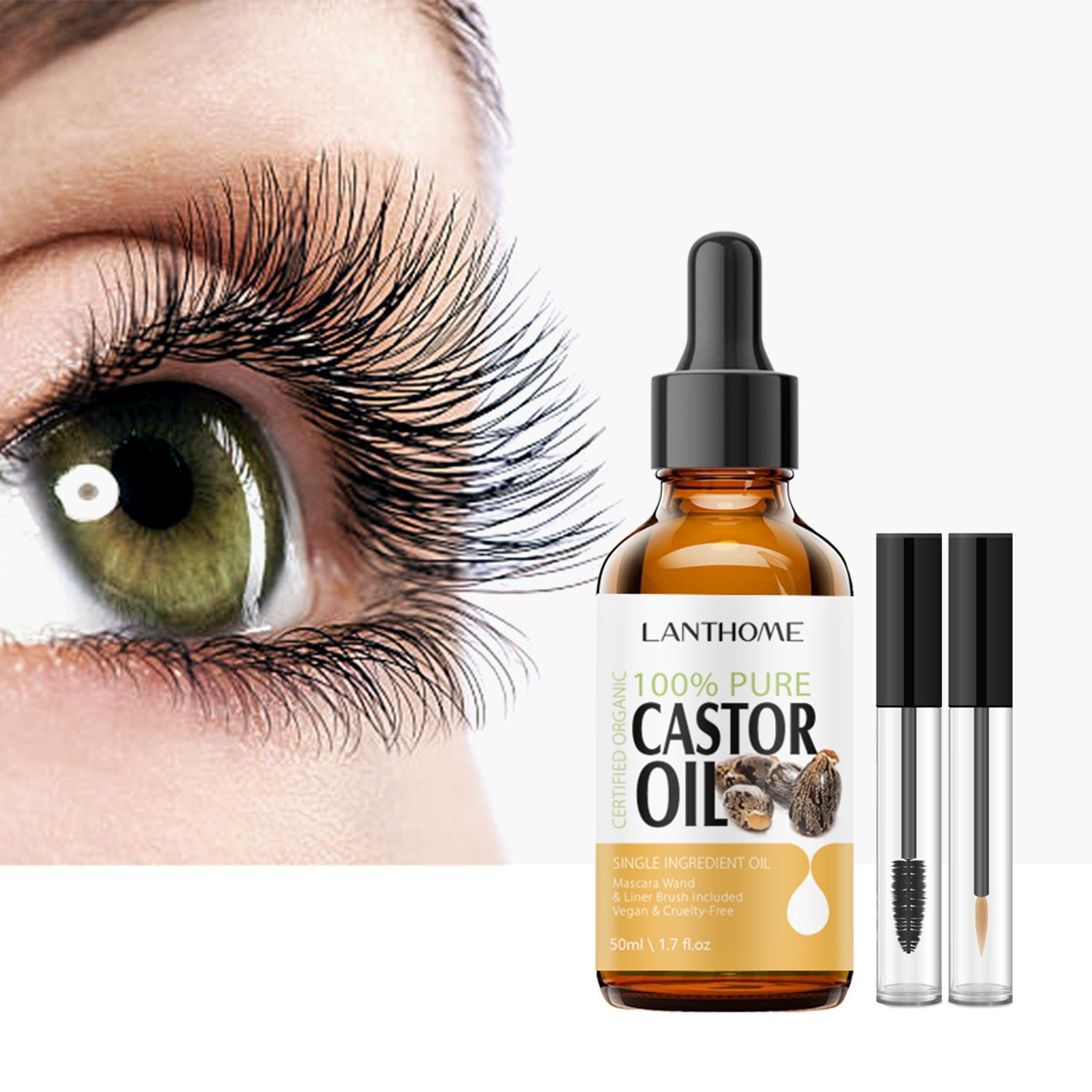 Black Smudge Care Mascara 50ml for Universal Skin Types with Long-Lasting Formula - Teleplus smudge care mascara