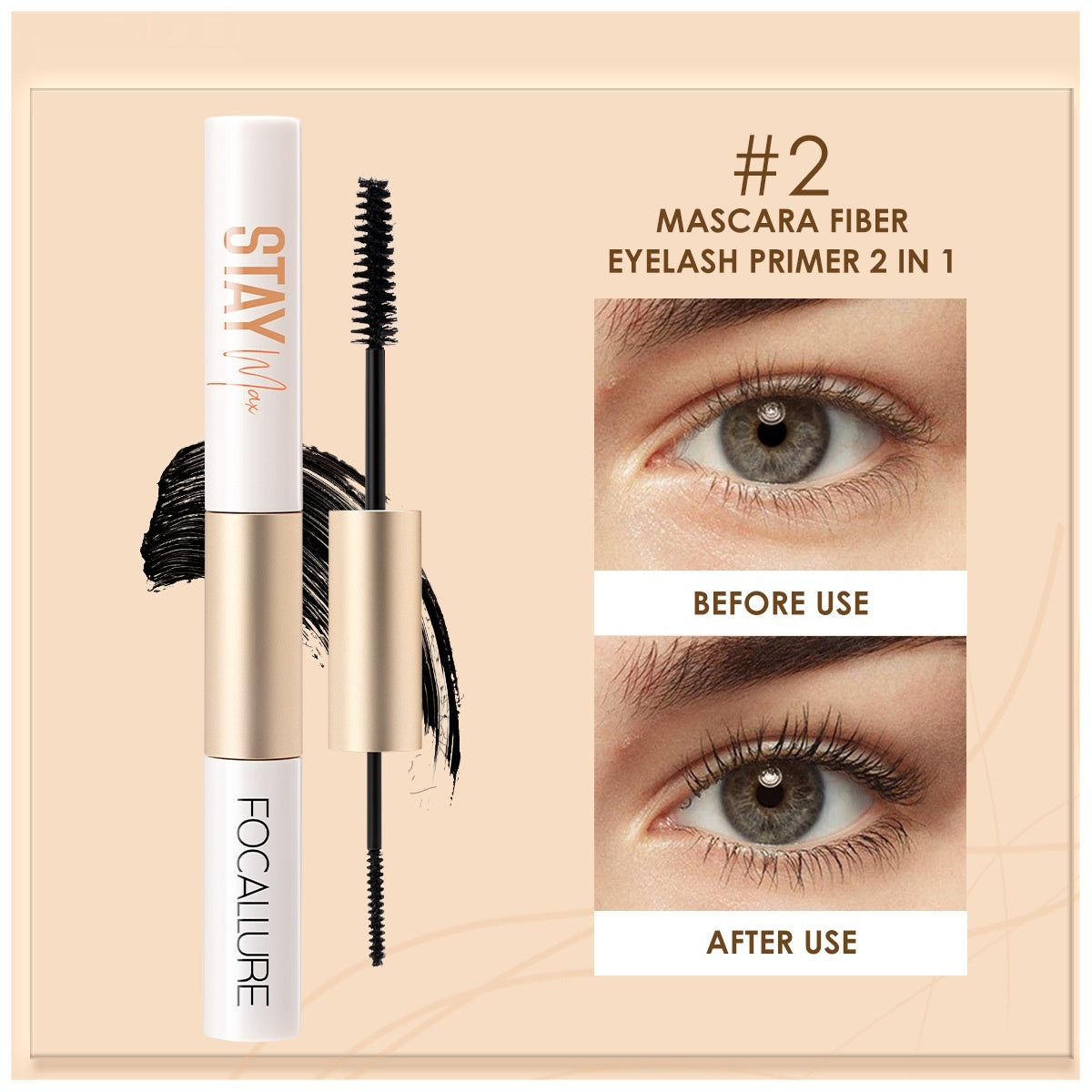 Black Standard Mascara and Eyeliner Set for Special Purposes with Packing List - Teleplus mascara eyeliner special