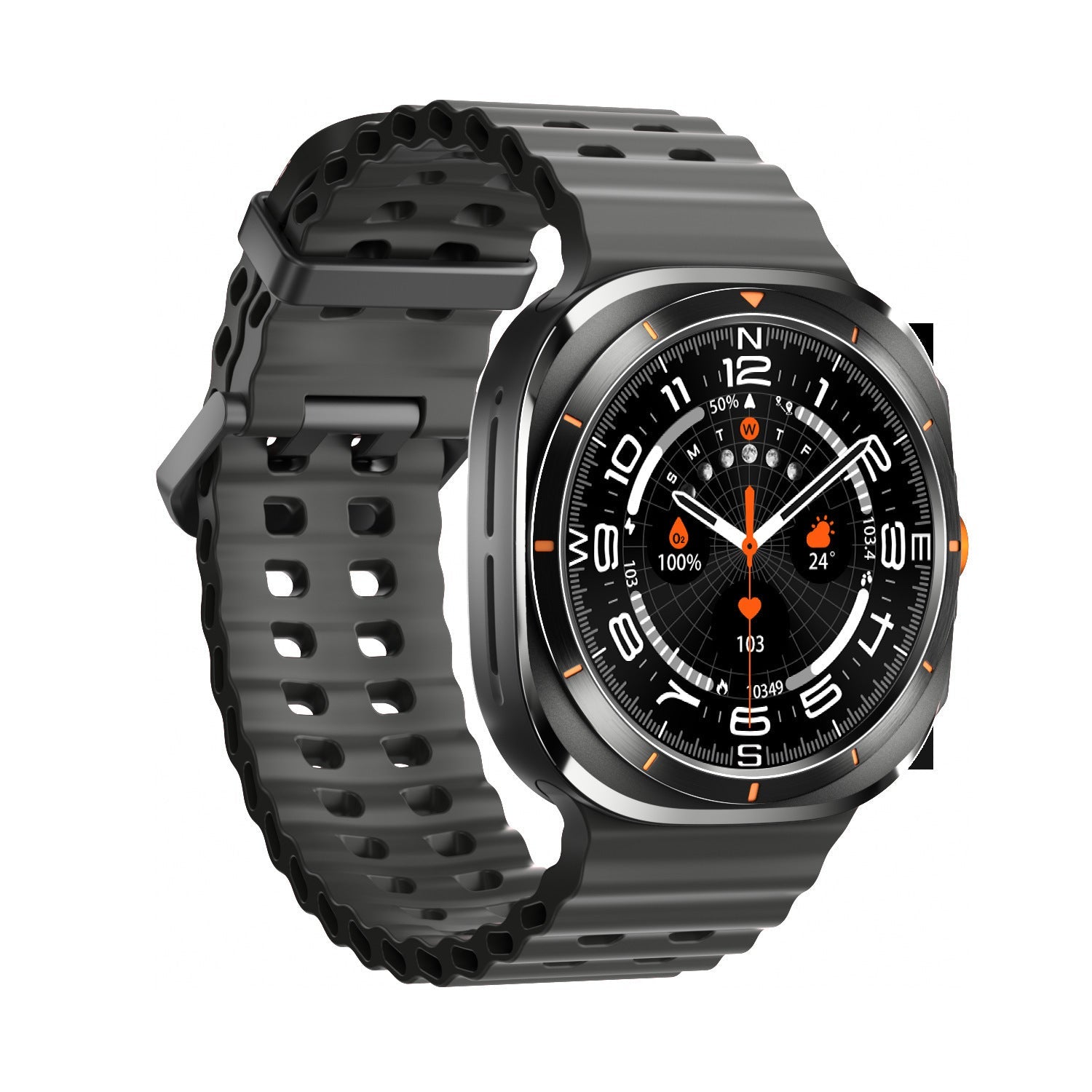 Black Vinyl Smart Watch with Bluetooth Calling Heart Rate and Waterproof Features - Teleplus smart watch bluetooth