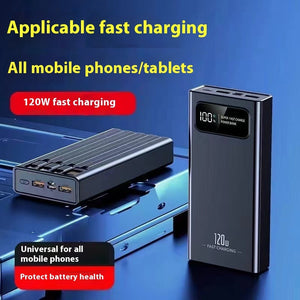 Black White Purple Shell Plastic Mobile Power Supply 20000mAh Fast Charging - Up Anywhere with Our mobile power supply