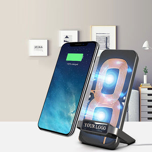 Black Wireless Charger with Charging AFC and Charge Bracket for Smartphones - Q8 Lazy Chargers black wireless charger
