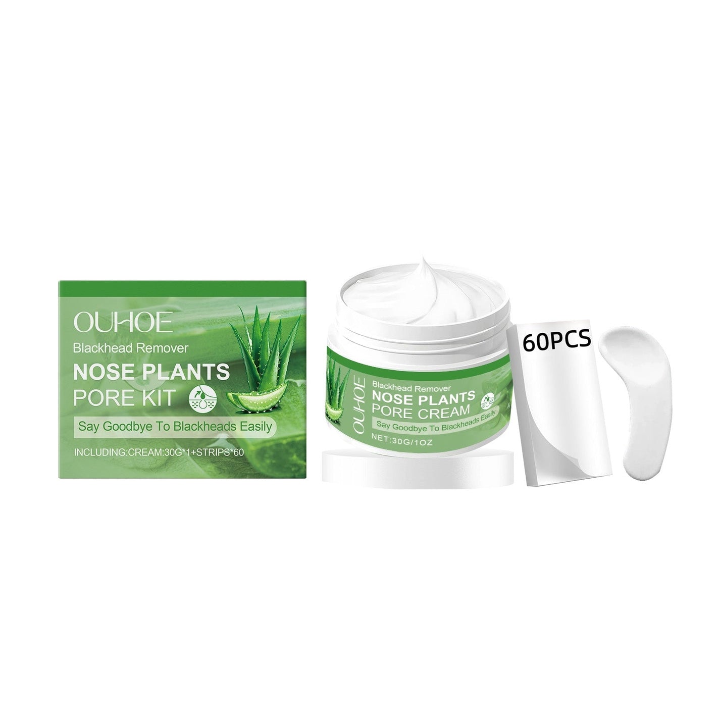 Blackhead Remover Nose Pore Plant Kit with Aloe and Tea Tree Oil - blackhead remover nose plants pore kit