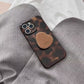 Blooming Leopard Print-Fine Hole Silicone Case for iPhone 12 13 14 Pro Max - pro max blooming leopard print-fine hole