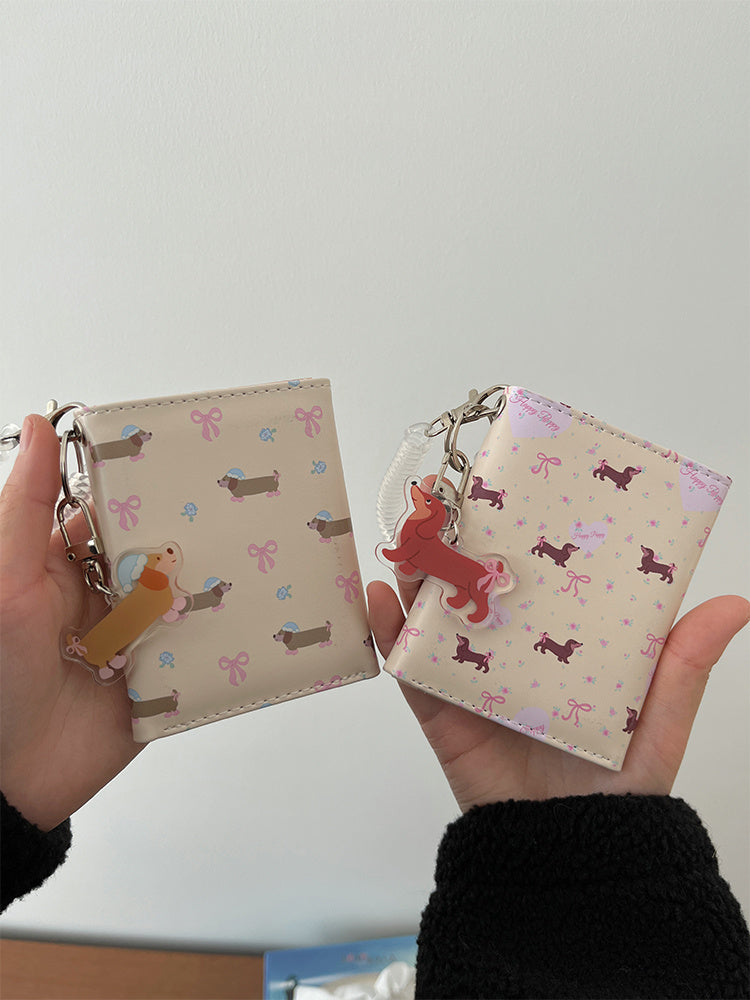 Blue Bottle Cap Sausage Wallet with Bow Pendant for United States Buyers - Wallet: A Delight united states chf