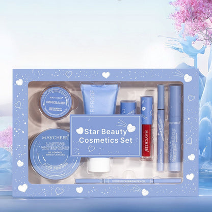 Blue Heart-to-Heart Beauty Kit with Mascara and Makeup Set - beauty kit mascara