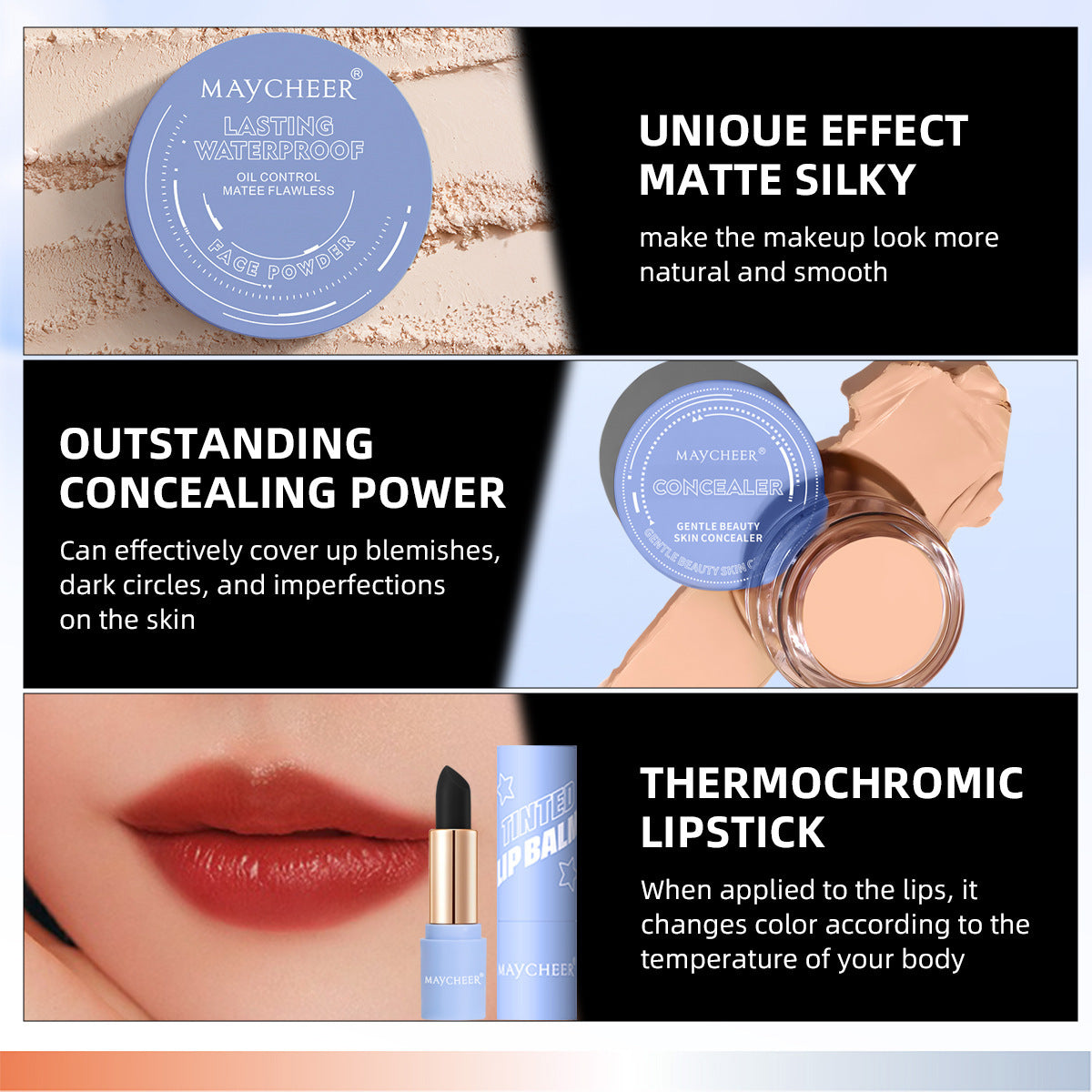 Blue Heart-to-Heart Beauty Kit with Mascara and Makeup Set - beauty kit mascara