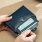 Blue Leather Ladies Wallet with Anti-Theft Card Slot and Polyester Lining - Teleplus