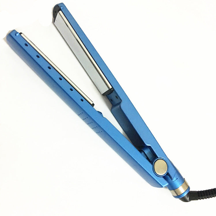 Blue Narrow Nano Titanium Hair Straightener with Temperature Control and Eco-Friendly Alloy - Teleplus blue narrow nano