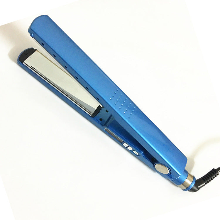 Blue Narrow Nano Titanium Hair Straightener with Temperature Control and Eco-Friendly Alloy - Teleplus blue narrow nano