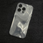 Blue Silver Wave Pattern Phone Case for Apple IMD TPU PC Japanese Korean Style - Teleplus phone case