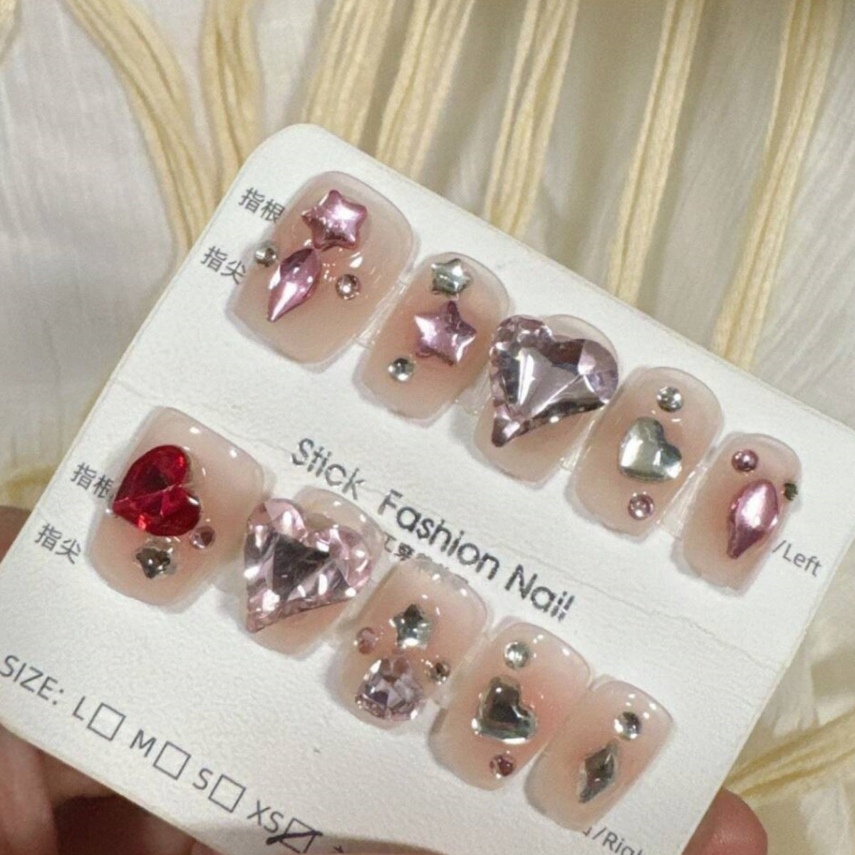 Blush Cat Eye Nail Patches Assorted Designs for United States Customers - blush cat eye nail patch united states