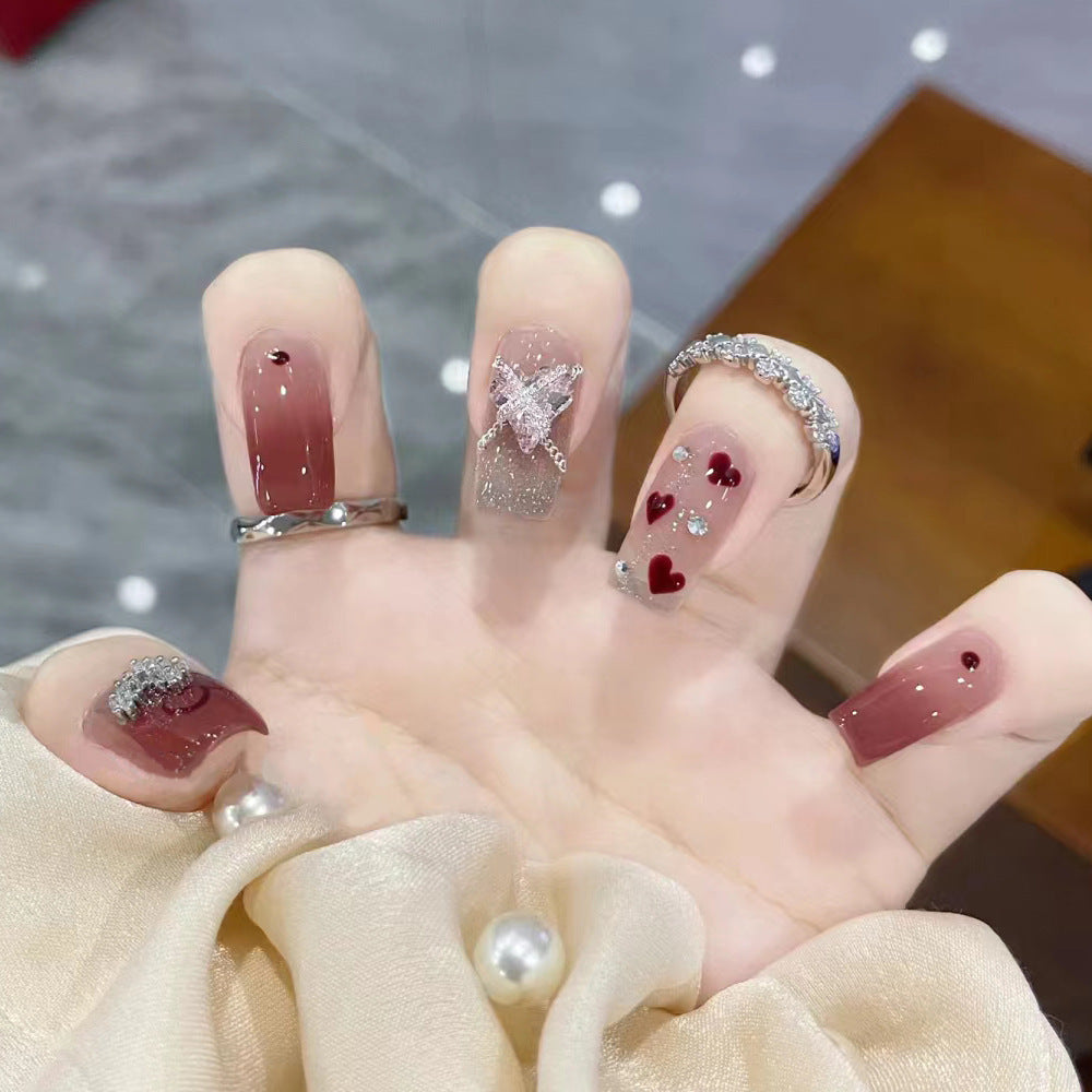 Blush Cat Eye Nail Patches Assorted Designs for United States Customers - blush cat eye nail patch united states