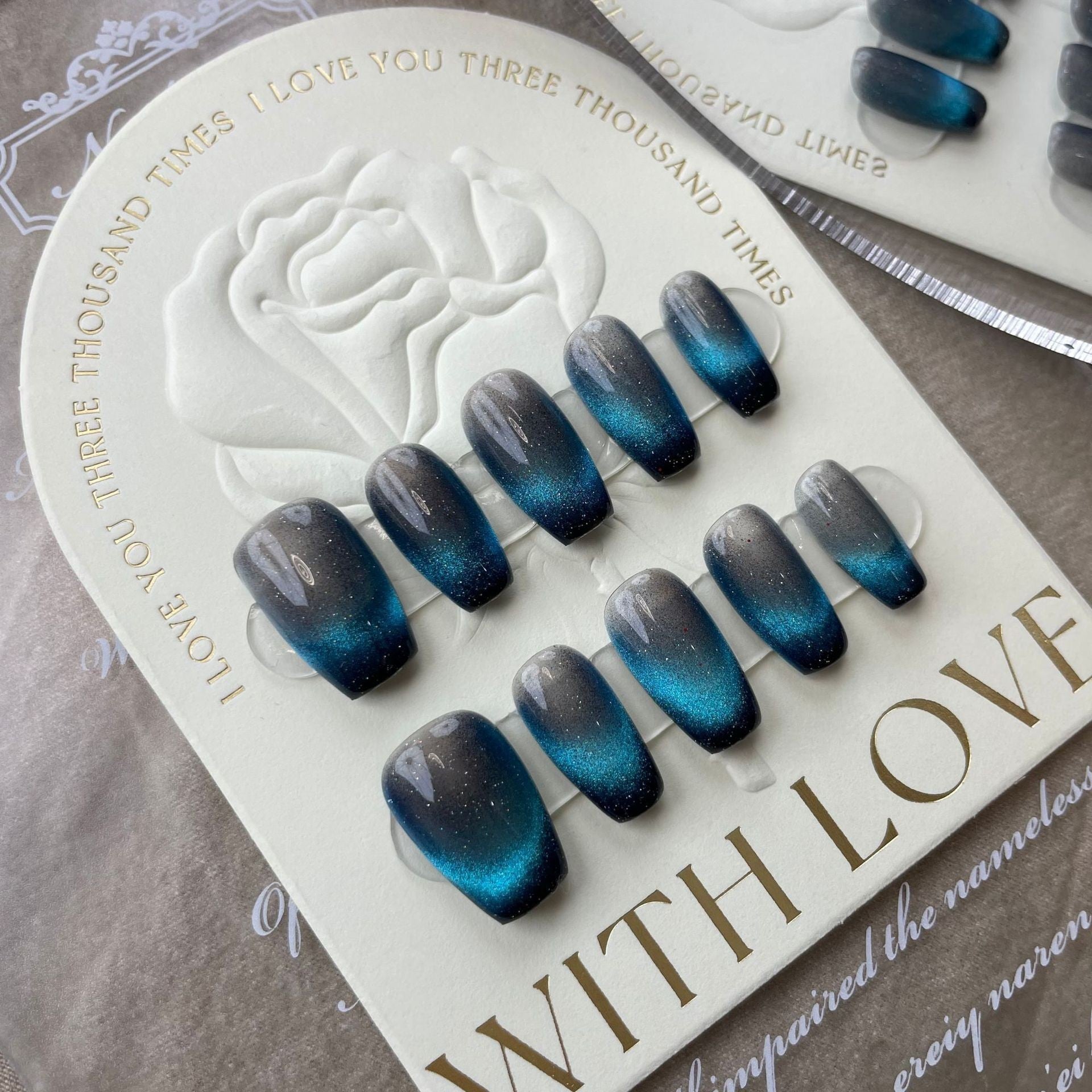 Blush Nail Pack with Fake Removable Nails for Ladies XS to L - Teleplus handmade wear armor nail stickers fake nails