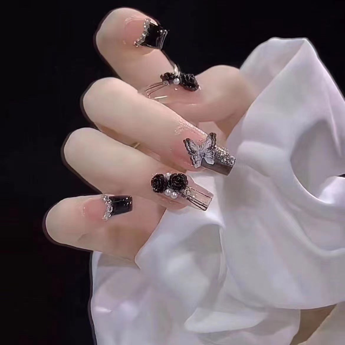 Blush Nail Pack with Fake Removable Nails for Ladies XS to L - Teleplus handmade wear armor nail stickers fake nails