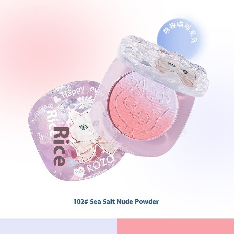 Blusher Plate x1pc with Brush for Oily Dry Sensitive and Mixed Skin Types - All Teleplus plate blusher skin types