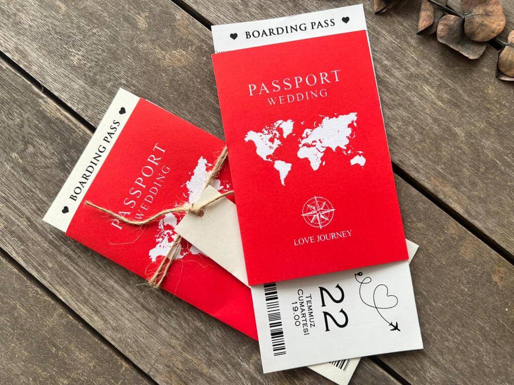 Boarding Pass Wedding Invitation Passport Travel Theme Destination Invite - Teleplus boarding pass wedding invitation