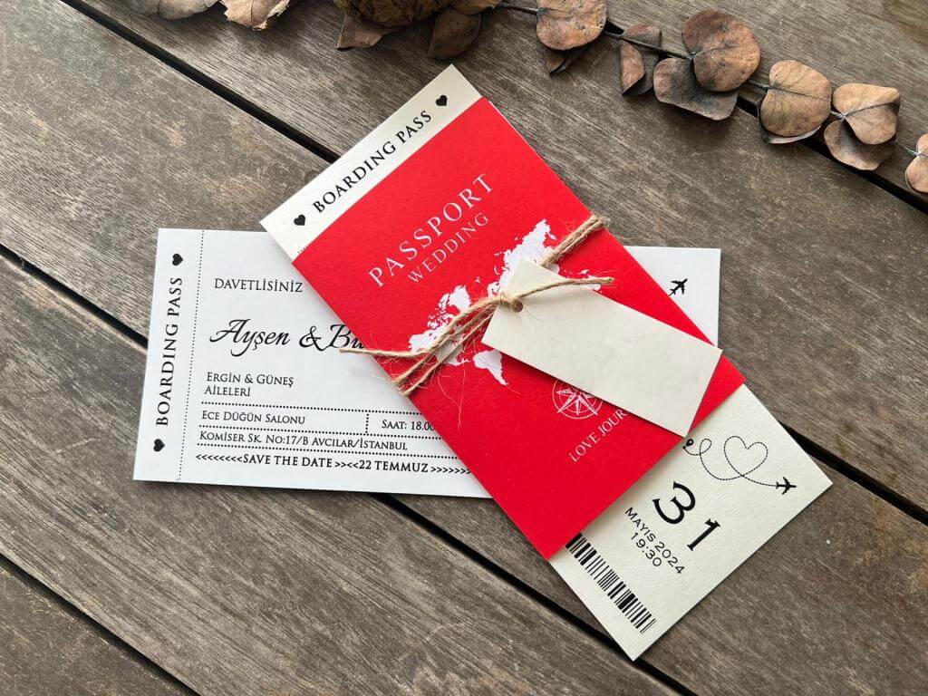 Boarding Pass Wedding Invitation Passport Travel Theme Destination Invite - Teleplus boarding pass wedding invitation