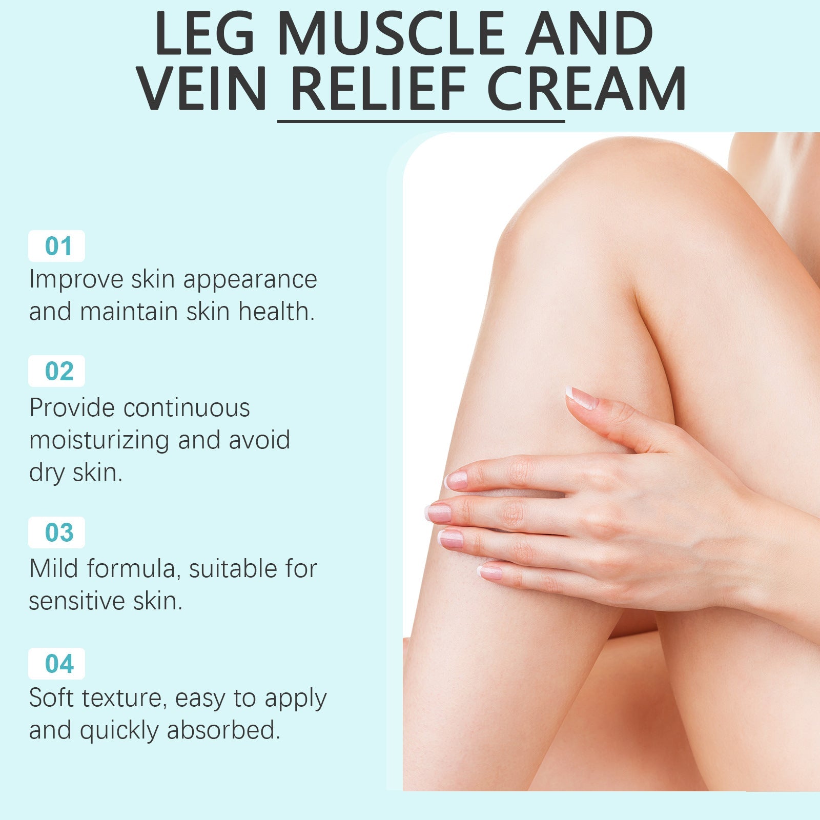 Body Care Kit with Mild Ingredients for Leg and Skin - Teleplus mild ingredients care leg cream body kit