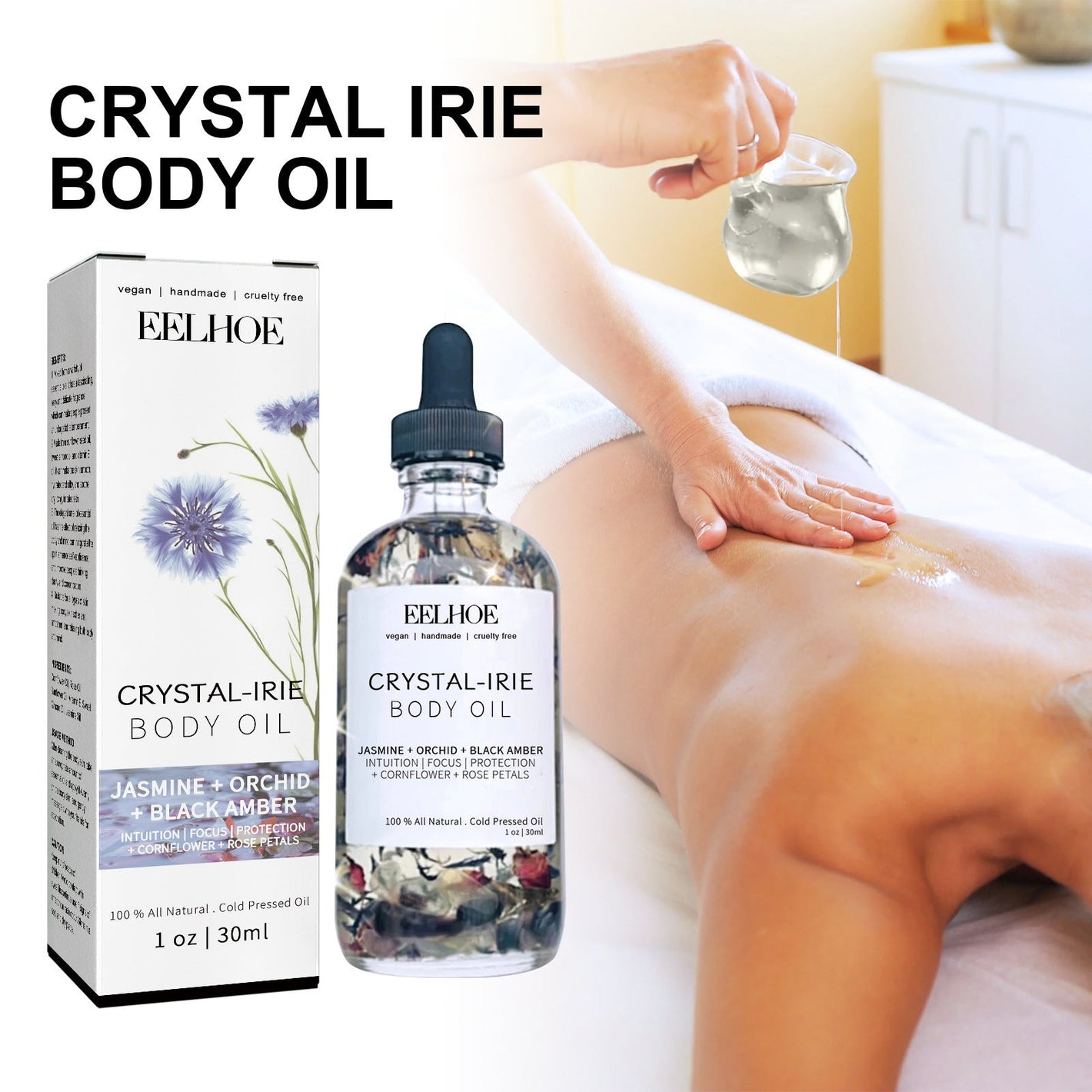 Body Massage Oil with Firming Skin Benefits 30ml Natural Oils - Teleplus