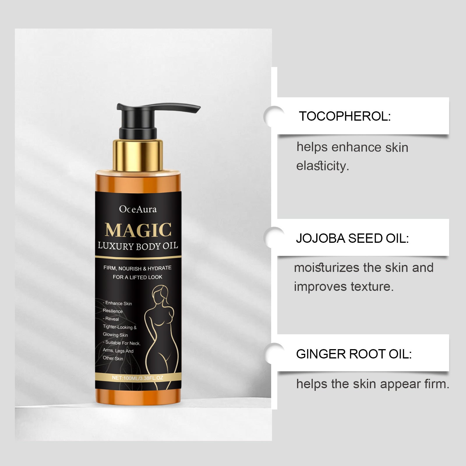 Body Treatment Oil 100ml All Skin Types Moisturizing Care Kit - for body care kit treatment oil