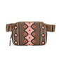Bohemian Print Waist Bag with Adjustable Shoulder Strap Waterproof Antibacterial - Teleplus bohemian print waist bag