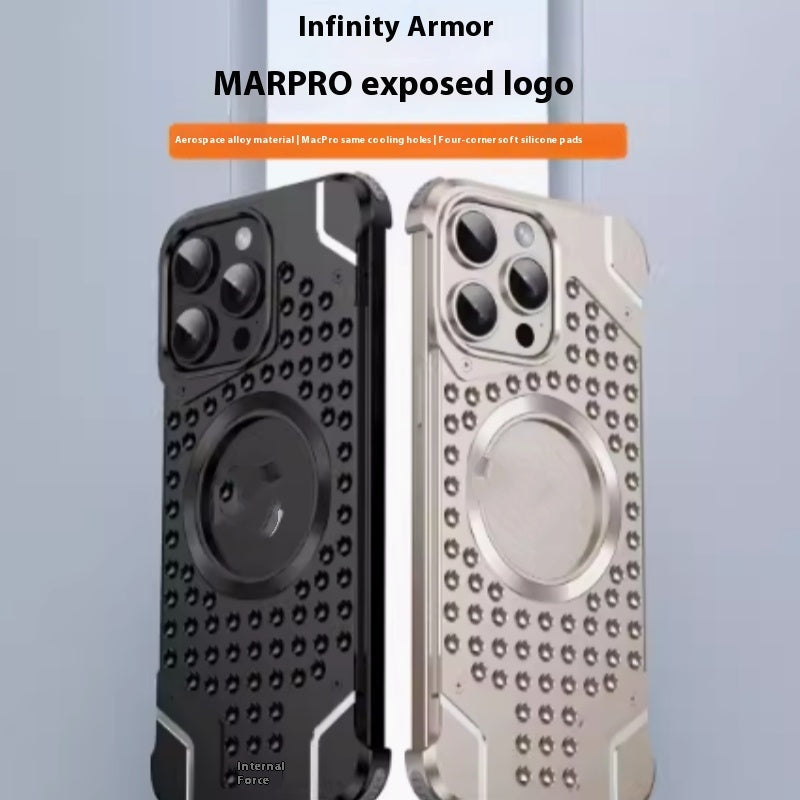 Borderless Aluminum Alloy Phone Case with Heat Dissipation for iPhone 13 Pro Max - borderless aluminum alloy heat