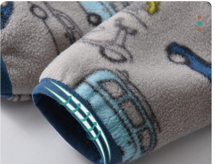 Boy Padded Jacket with Simple Cartoon Print and Stand-Up Collar - Teleplus cartoon print boy padded jacket simple