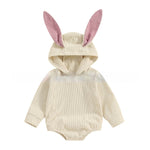 Rabbit Ear Romper for Kids with Long Sleeve in Apricot Sky Blue or Pink - Hop Into Style rabbit ear romper long sleeve