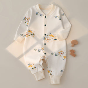 Boys And Girls Long Sleeve Pure Cotton Rompers - Cozy Cotton Rompers for Tiny Adventures and Cuteness