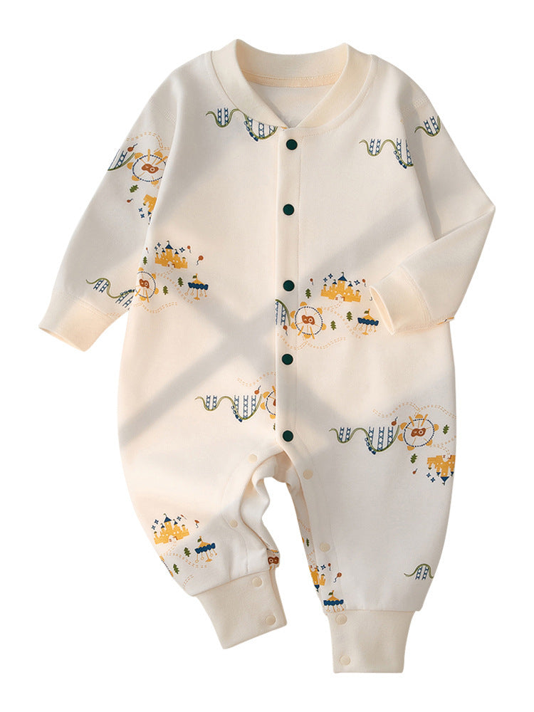 Boys And Girls Long Sleeve Pure Cotton Rompers - Cozy Cotton Rompers for Tiny Adventures and Cuteness