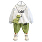 Boys And Girls Sweater Three-dimensional Dinosaur Two-piece Set Children - Dino-mite Sweater Set for Tiny T-Rex Fans