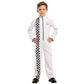 Boys Girls White Racer Performance Costume - girls white racer performance costume