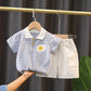 Men’s Summer Cotton Striped Suit Set in US Sizes CHF - Boys Stripes Perfect for Fun Times united states chf
