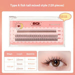 BQI Mermaid Tassel False Eyelash Kit with Mixed Fishtail Styles - Teleplus for Volume bqi mermaid tassel false eyelashes