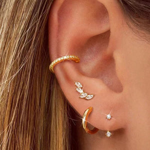 Electroplated Gold and Silver Copper Earrings Set for Women in the United States - Shiny Ears Ahead with Our Card