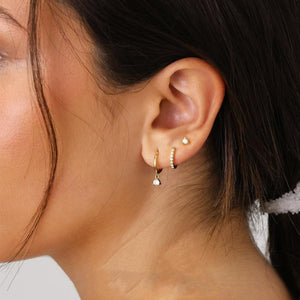 Electroplated Gold and Silver Female Copper Earrings Set in United States - Shiny Trio to Make Your Ears Sparkle united