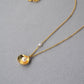 Brass Gold-plated Minimalist Gold Shell Freshwater Pearl Necklace - Chic Gold Shell Necklace for Pearl Lovers with Style