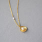 Brass Gold-plated Minimalist Gold Shell Freshwater Pearl Necklace - Chic Gold Shell Necklace for Pearl Lovers with Style